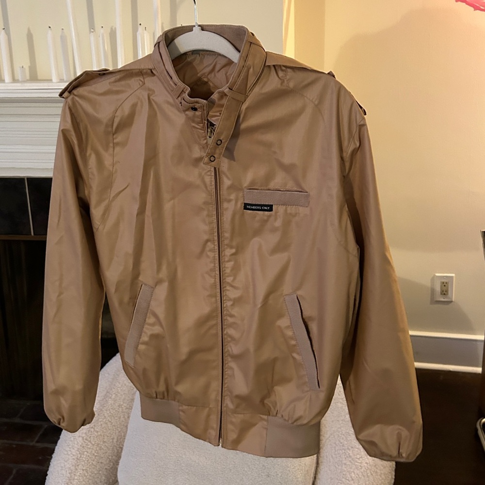 Members Only Tan Bomber Jacket